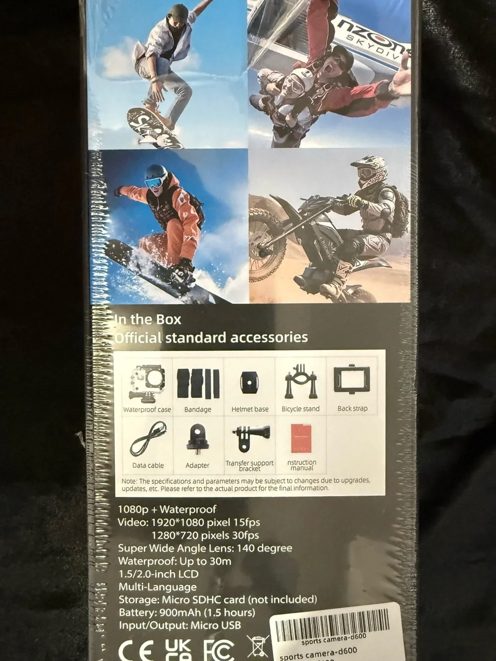 Nortech 3 Pro 4K AI Action Camera in Black with Clear Housing